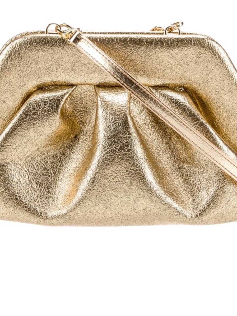 Gold Themoire Bag with Adjustable Strap